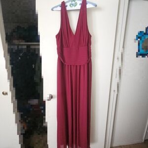 Elegant Burgundy Evening Gown